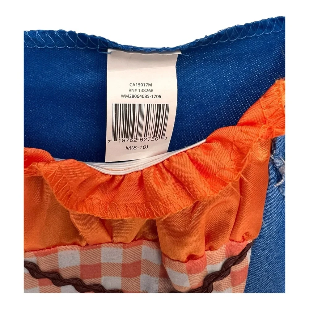 Charming‎ Blue and Orange Girls Halloween Scarecrow Cutie Costume M (8-10)
